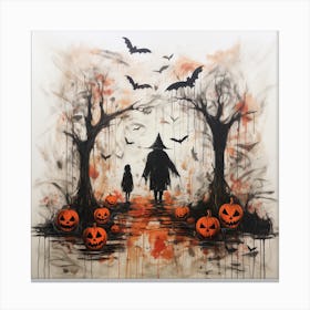 Halloween Painting Canvas Print