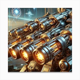 Helios Mech Solar Cannons Converted Canvas Print