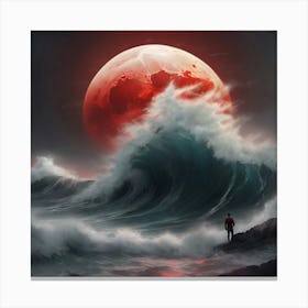 Red Moon In The Sky Canvas Print