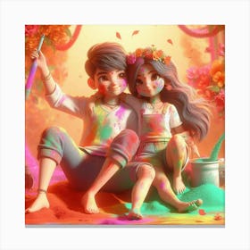 Holi 21 Canvas Print