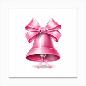 Pink Bell With Bow 2 Canvas Print