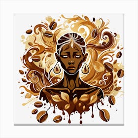 Coffee Woman Canvas Print