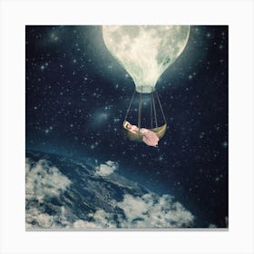 The Moon Carries Me Away Canvas Print