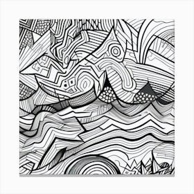 Abstract Doodle Patterns Canvas Print
