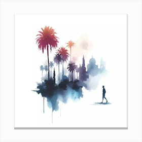 Watercolor Cityscape 6 Canvas Print