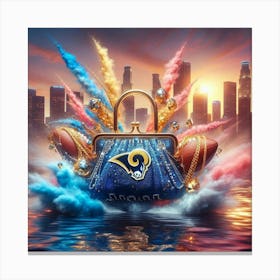 LA Rams Purse In The Sky Canvas Print