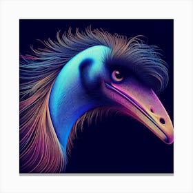 Neon Emu 3 Canvas Print