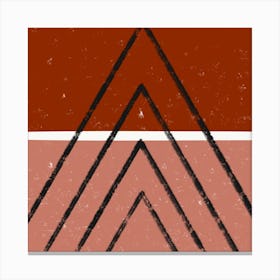 Brown Triangles Variation Canvas Print