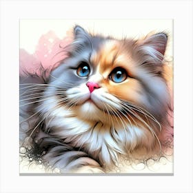 Feline Creative Cat Illustration 97 1 Canvas Print