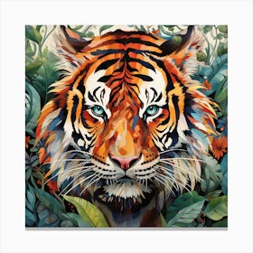 Tiger In The Jungle Canvas Print