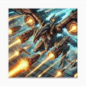 Mecha Draco Energy Beam Cannons Iron Commonwealth Canvas Print