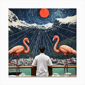 Flamingos 4 Canvas Print