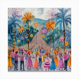 Latin Fiesta in Brazil Canvas Print