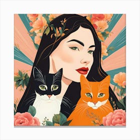 Cat Woman Canvas Print