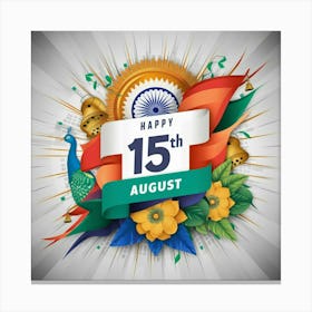 Happy 15th August Canvas Print