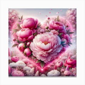 Heart Of Flowers Canvas Print