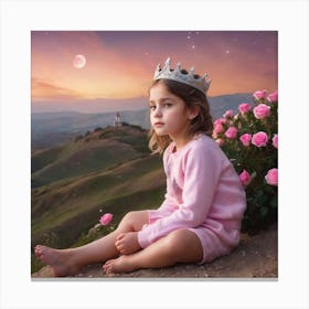 Girl In A Crown Canvas Print