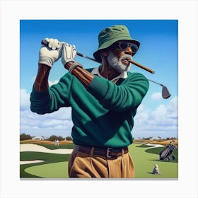 Martin Downs Golf Cart Canvas Print