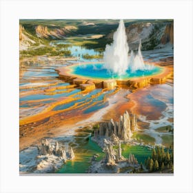 Yellowstone Geyser Canvas Print