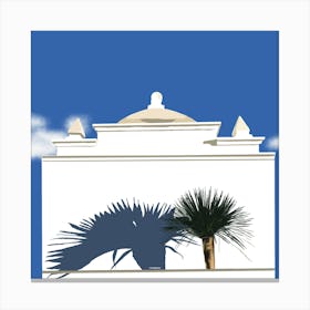 Lanzarote Architecture, Cactus Canvas Print