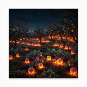 Orchard At Night Canvas Print