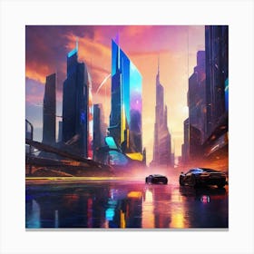 Futuristic City 126 Canvas Print