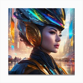 Futuristic Girl 1 Canvas Print