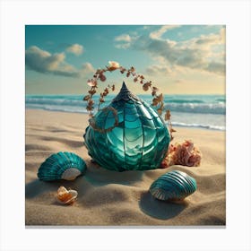 Seashells On The Beach 2 Canvas Print