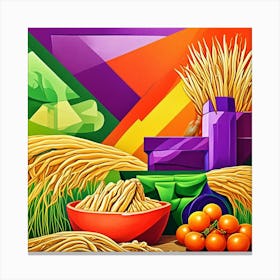 Bounty Form The Field Cubism Style Canvas Print