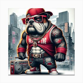 Bulldog Hip Hip Urban Canvas Print