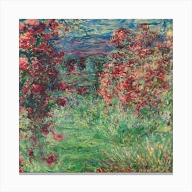 Claude Monet Roses Canvas Print