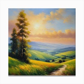 Sunset In The Countryside 6 Canvas Print