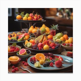 A colourful image of fruits Canvas Print