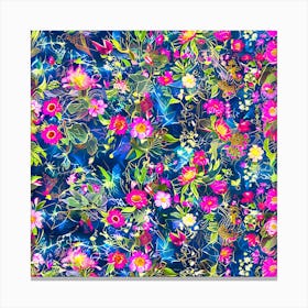 Floral Fabric Canvas Print