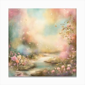 Shabby Chic Dreamy Mist Pastel Junk Journals Nurse (33) Canvas Print