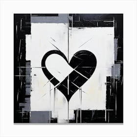 Abstract Piece Heart Break Canvas Print