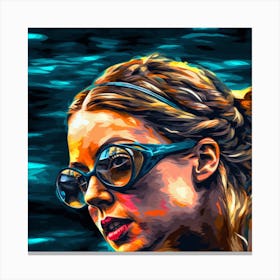 Girl In Sunglasses 2 Canvas Print