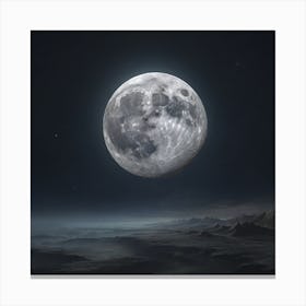 Leonardo Diffusion Xl Portrait Of The Moon 1 Canvas Print