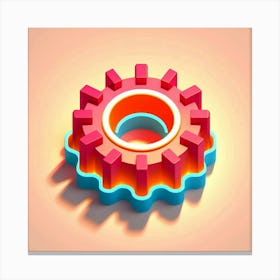 3d Gear Canvas Print