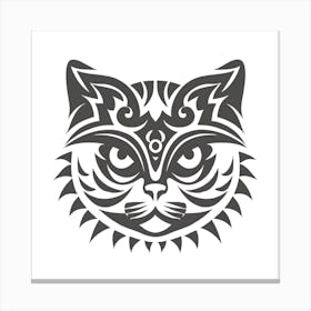 Tribal Cat Head 3 Canvas Print