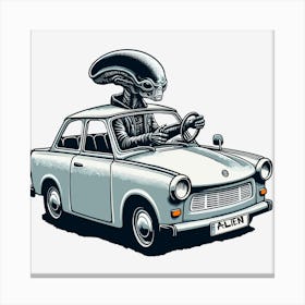 Alien Car Canvas Print