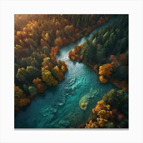 Autumn River Canvas Print