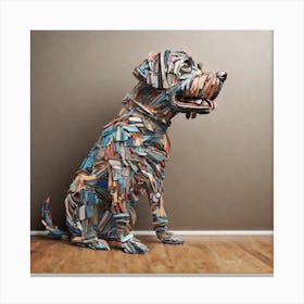 Dog Made Of Books Canvas Print