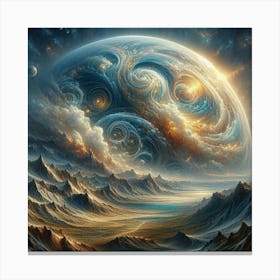 Planet In Space Canvas Print