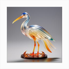 Glass Stork Canvas Print