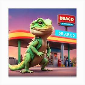 Draco Gas Station Canvas Print