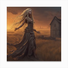 Girl With Dreadlocks Canvas Print