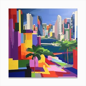 Abstract Travel Collection Panama City Panama 4 Canvas Print