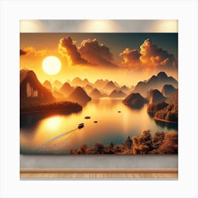 Sunset In The Mountains 1 Canvas Print