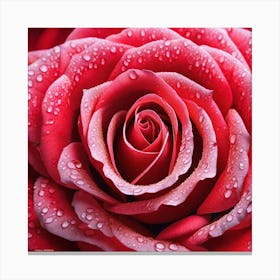 Realistic Red Rose Flat Surface Pattern For Background Use Miki Asai Macro Photography Close Up H (5) Canvas Print